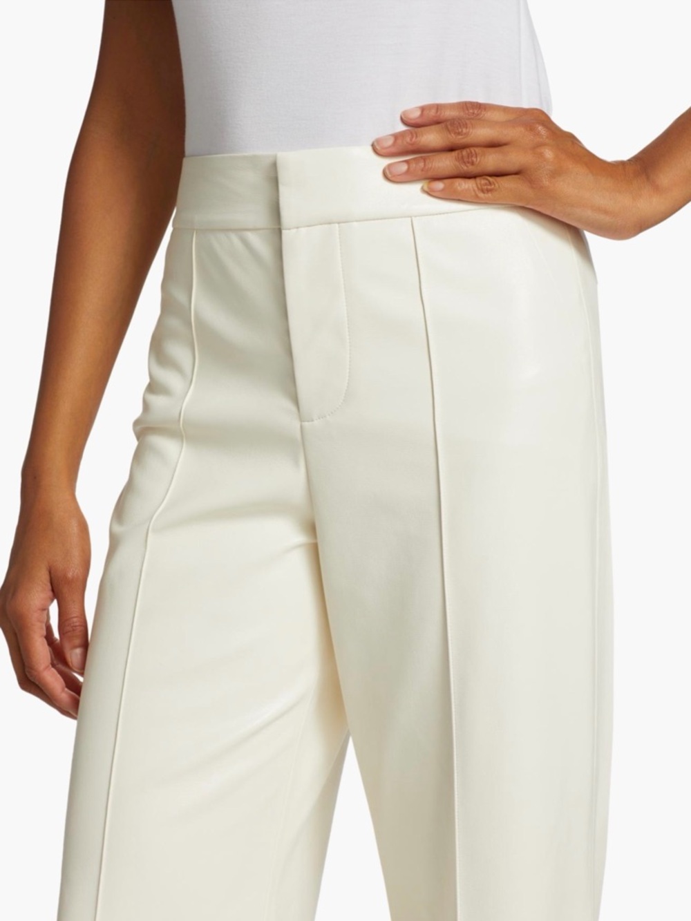 Alice + Olivia Dylan Faux Leather Flare Trousers - Picture 5 of 11